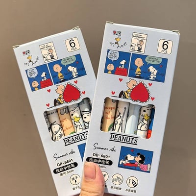 愛心款長壽狗狗按動中性筆 6款造型加附10支替換筆芯4