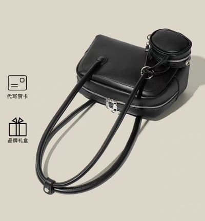 日系小眾．復古波士頓手提包 附迷你可愛小包   通勤休閒百搭款10