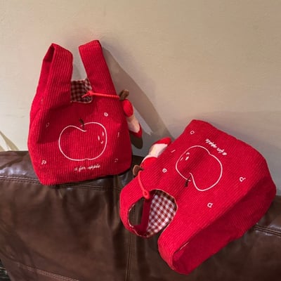 新年送閨蜜的平安小心意 紅色蘋果手提包4