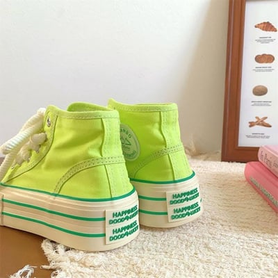 百搭多巴胺高筒帆布鞋20