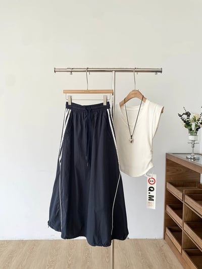 美式新款高腰A字半身裙3