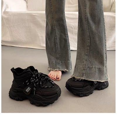 8cm直接給你拉長腿 厚底老爹鞋5