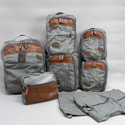 極簡男士旅行收納8件套 防潑水行李分裝袋2