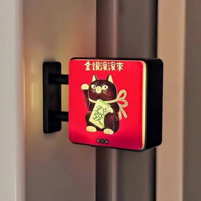 金銀滾滾來招財貓發光冰箱貼  迷你居家招財好運小擺件3