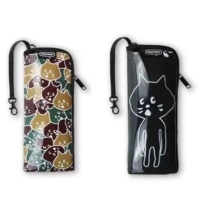 日系防水便攜驚訝貓雨傘收納袋6