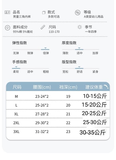 純棉男童藍色系三角內褲8
