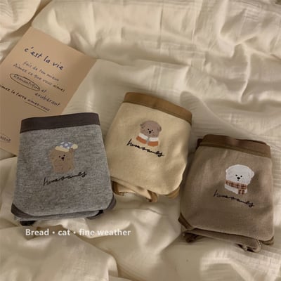 秋冬新款日系狗狗中腰內褲 柔軟親膚可愛卡通印花抗菌三角褲1