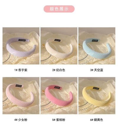 韓款華夫格冰淇淋色系髮箍組12