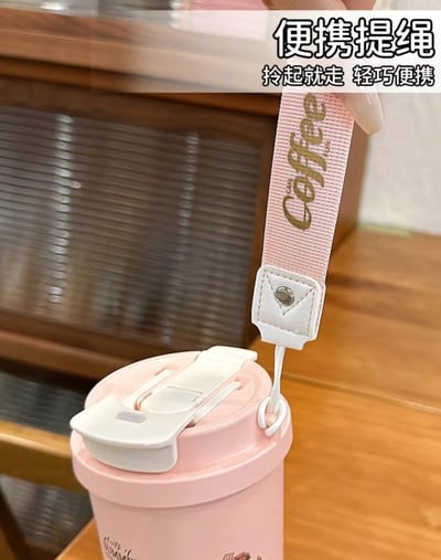 花季系列保溫咖啡杯 不鏽鋼內膽 500ml保溫保冷隨行杯9