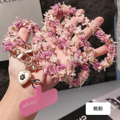 小香風編織金屬鏈手機掛繩 斜背長款百搭 輕奢感隨身背帶6