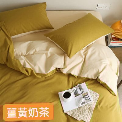 莫蘭迪拼色純棉單人 雙人床包組8