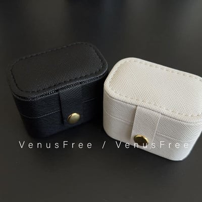 迷你小尺寸 黑白色隨身攜帶戒指收納包6