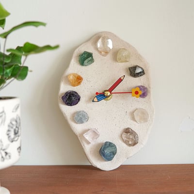 夢幻水晶時鐘 DIY材料包 療癒系手作創意禮物1