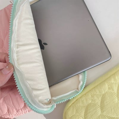 韓系馬卡龍色 iPad平板筆電內膽包11/14吋軟綿防震收納袋7