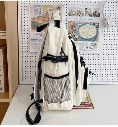 新款大容量雙肩包 初高中＆小學高年級適用 附可愛玩偶掛飾四色可選9