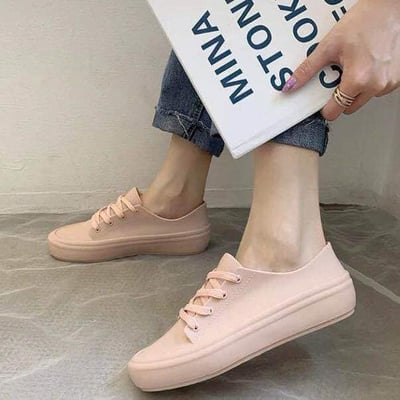 日本狂賣  下雨天也能穿  不怕下雨天的小白鞋雨鞋   黑色現貨8