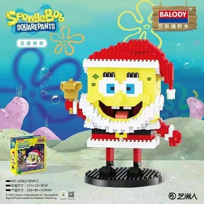 貝樂迪海綿寶寶積木海盜聖誕裝  兩入2