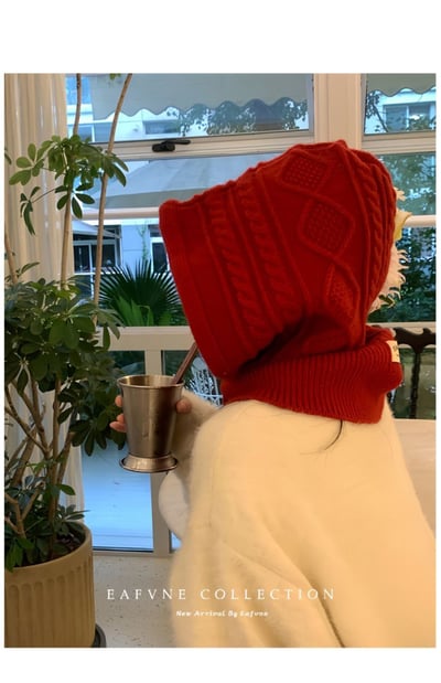 時尚冬季針織巴拉克拉法網紅帽8