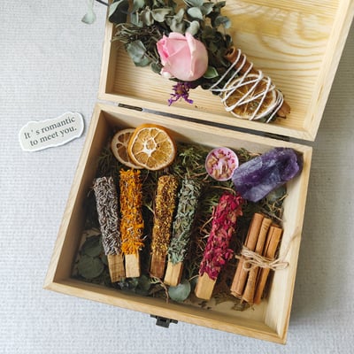 植物手作系列聖木棒 三支組 柔光三重奏禮盒  玫瑰x薰衣草x金盞花6