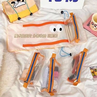 可愛修狗兩款  299免運特價 四合一折疊化妝包分網紗收納掛袋    現貨免運6