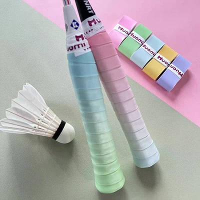 馬卡龍色系夢幻漸變手膠5色組 匹克球/羽毛球/網球拍握把帶6