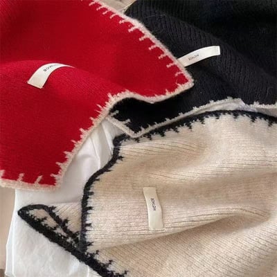 小香風鎖邊・秋冬高級感圍巾8