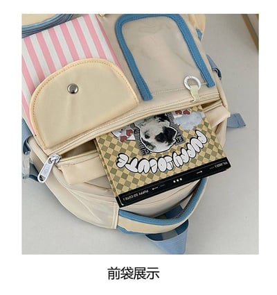 奶萌學院風雙肩包 附牛奶盒造型筆袋10