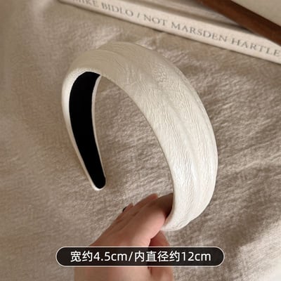 秋冬質感首選 美拉德皮質凹凸髮箍四色組5