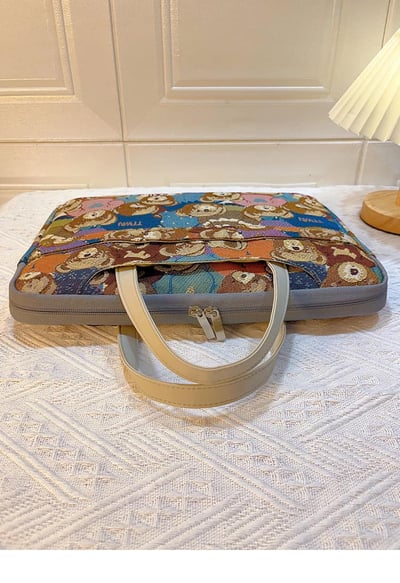 小熊家族 刺繡小熊們錦多功能旅行電腦包7