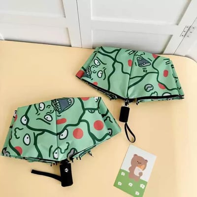 超人100 醜醜小酒窩折疊晴雨兩用自動傘3