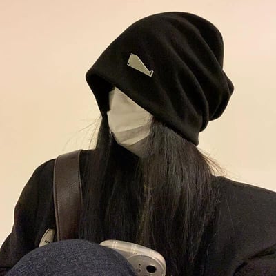 時髦寬版慵懶風堆堆帽2