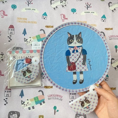 出門包包必備的小東西 一秒打開太方便   日系貓咪系列折疊扇4