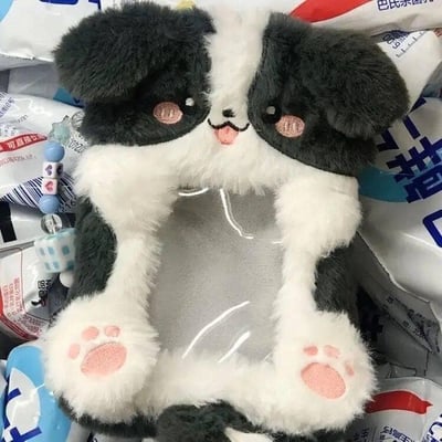 追星必備 可愛邊牧毛絨卡套4