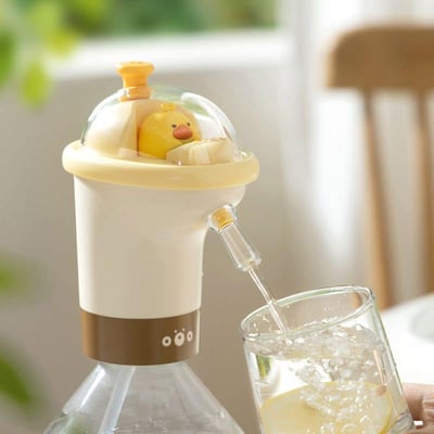 可愛造型  方便實用 家用桶装水電動抽水器5