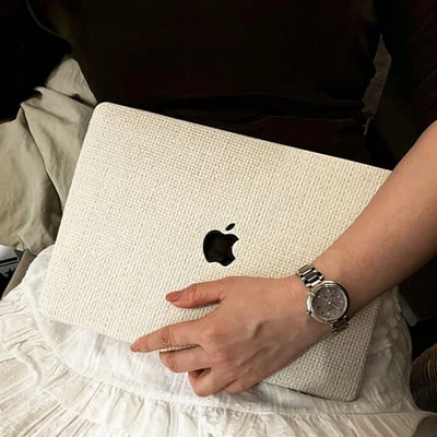 簡約質感 草席紋編織 MacBook 專用保護殼3
