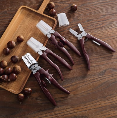 韓國GGOMI第四代板栗神器 開口刀 剝殼剪 一夾即開 栗子不費力4