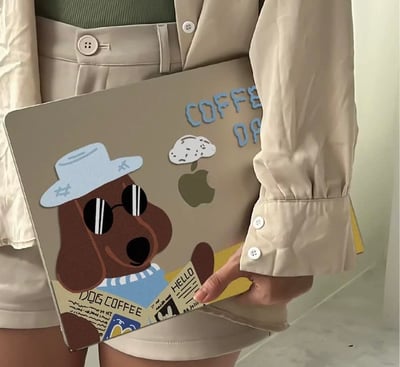 Coffee day放假臘腸狗MAC蘋果筆電保護殼1