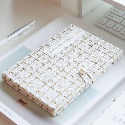 經典小香風珍珠釦手帳本4