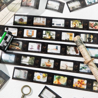 《鏡頭下的一天》 365 日膠片日付貼復古 PET 手帳膠帶3