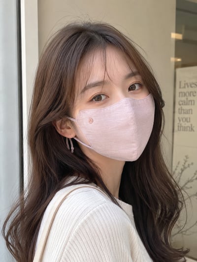 春夏必備透氣防紫外線 高顏值亞麻天絲防曬口罩1