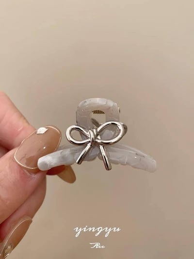 韓系水墨蝴蝶結抓夾2