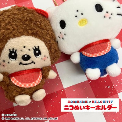 日本限定・MONCHHICHI X HELLO KITTY 磁吸貼貼玩偶掛飾 10/10收單  大阪團5