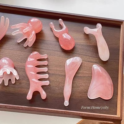 女王專屬 粉色養生美容撥筋絡 按摩八件套組合2