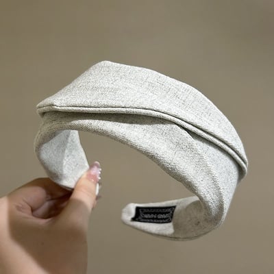 新款高級感氣質藍加灰色髮箍5