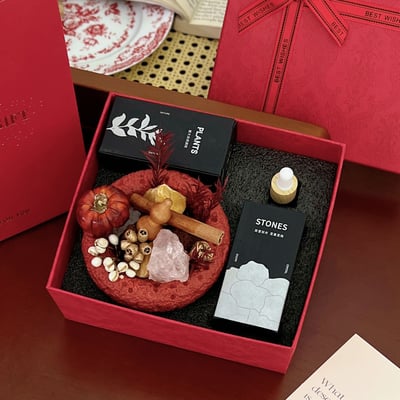 新年快樂 聚寶盆香薰晶石擺件禮盒 招財聚財・居家擴香・生日喬遷送禮2