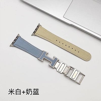 新款皮革摺疊磁吸扣蘋果錶帶6