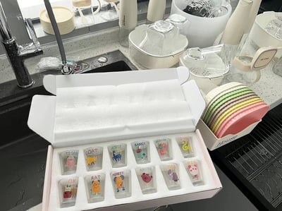 可愛12生肖卡通玻璃小酒杯 微醺公主風燒酒杯套裝50ml5