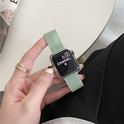 米蘭12色磁吸不鏽鋼金屬Apple Watch錶帶6