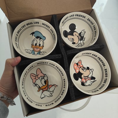 卡通明星好友 陶瓷飯碗4入禮盒組3