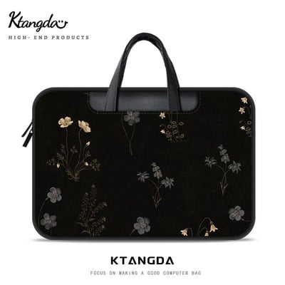 高級感輕奢花朵電腦包 手提肩背兩用 13-16吋適用3